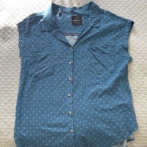 Jachs Blue Short-Sleeve Button-Up Shirt